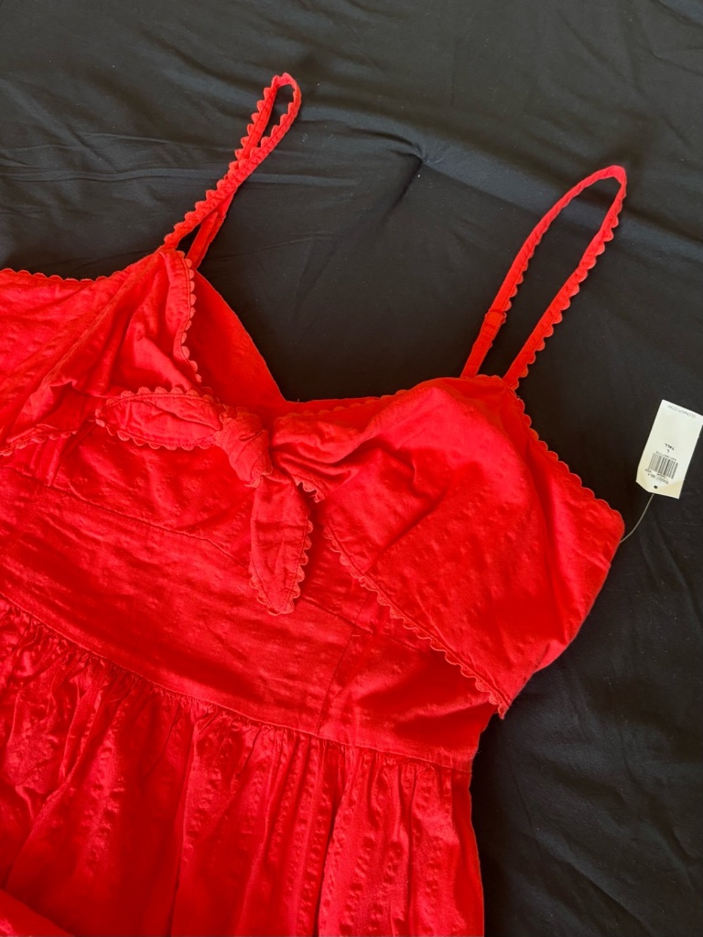 Old Navy Red Tie Front Dress